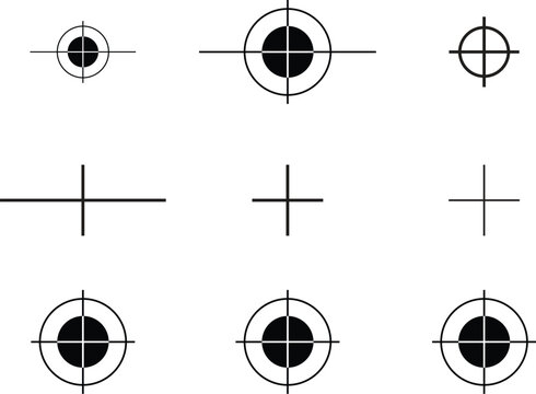Minimal Registration Marks and Print Alignment Grid Texture Vector Background