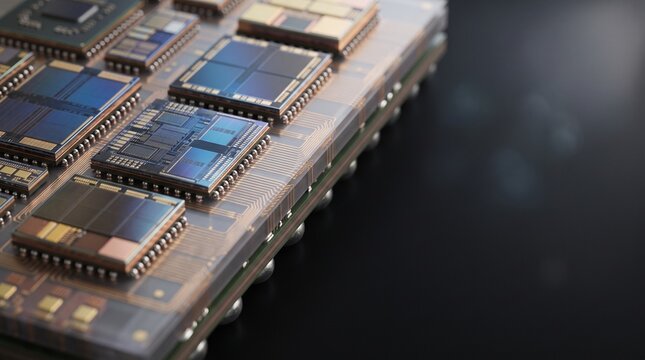 Advanced 2.5D Semiconductor Packaging with Chiplets on a Silicon Interposer