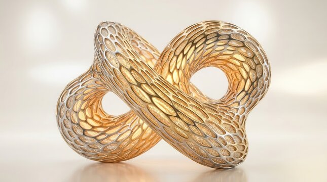 Modern elegance expressed through an abstract geometric sculpture with an internal light.