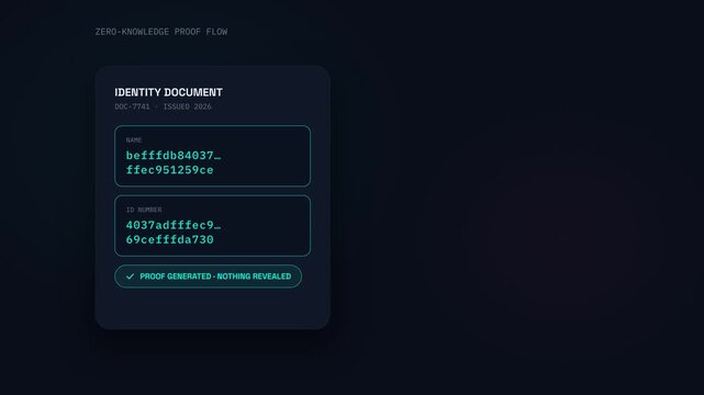 Zero Knowledge Proof Ui Animation &mdash; Smooth Motion Seamless Loop Backgr