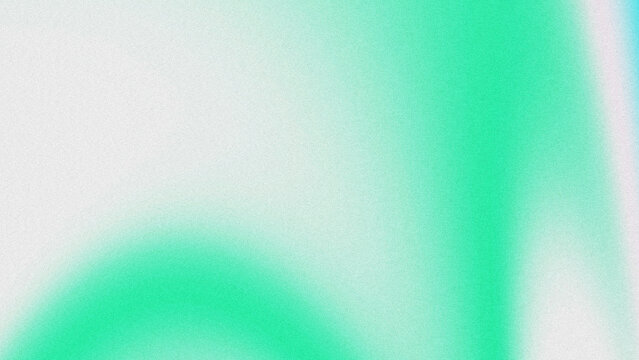 Soft abstract backdrop with grainy noise texture. Smooth mint green gradient washes over a white base, with faint pastel pink and cyan hints on the edge.
