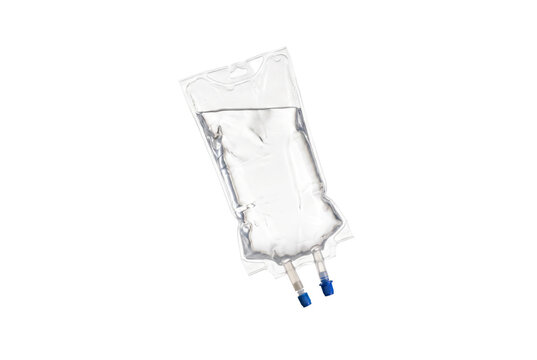 IV bag filled with saline solution
