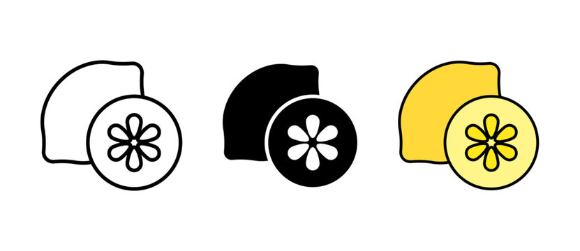 A fresh and vibrant lemon icon representing citrus fruit, natural freshness, and a tangy flavor. Ideal for juice packaging, food labels, beverage menus, grocery applications, and healthy lifestyle vec