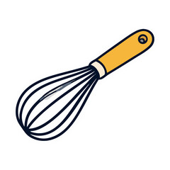 Fototapeta premium Hand drawn whisk illustration for baking and cooking concepts, vector kitchen utensil graphic