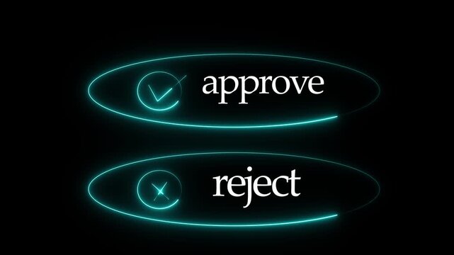 Motion graphics of approve or reject concept Choices between right and wrong symbols concept on the transparent background. Yes or No decisions, crisis decision making