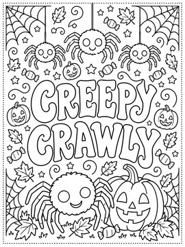 happy halloween coloring sheet printable for kids - coloring pages 
