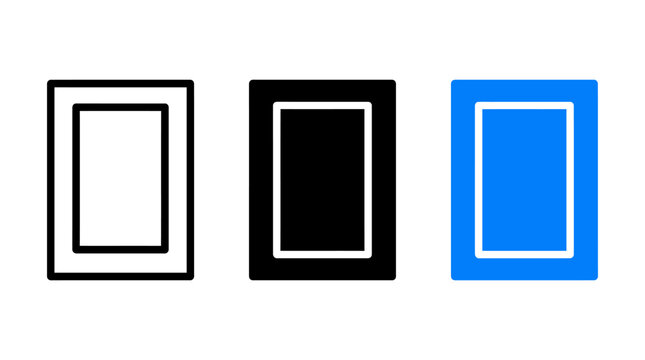 Page margins icon design vector set with border and frame layouts
