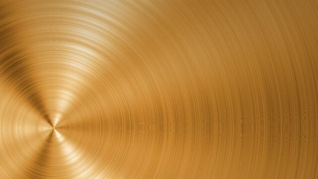 Textura de metal cepillado circular oro en bucle sin costuras