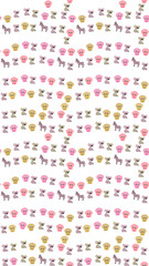 Cute cartoon koalas, donkeys, and shells pattern © zazkia