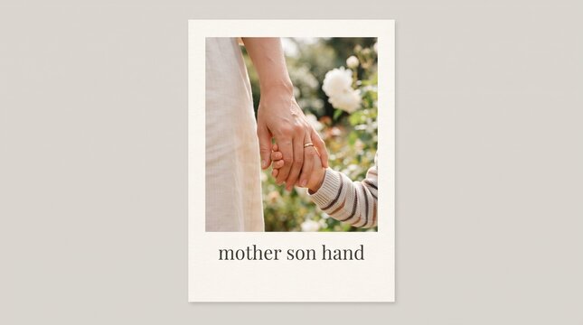 Close-up of a loving mother gently holding her young child's hand outdoors, symbolizing protection, warmth, and an unbreakable family bond between generations
