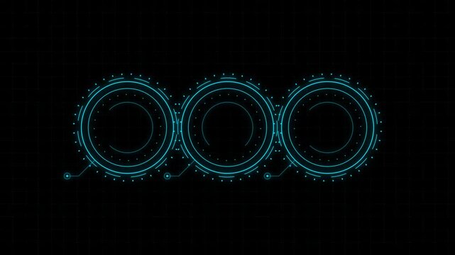 Abstract Cybernetic Hud Telemetry Tri Seamless Motion Loop 4K