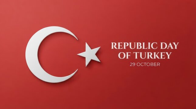 Turkish crescent star flag graphic on red background
