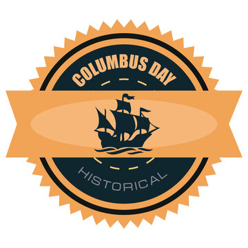 Sticker fo Columbus Day