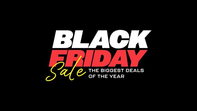 Black Friday Titles / Bold Typography and Animated Discount Text for Sale Promos and Retail Commercials / Horizontal / Part 01