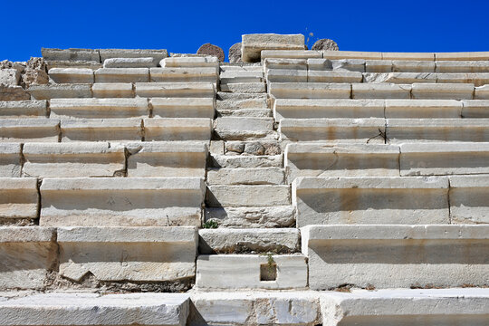 Aisle in Ancient Roman Theater Seating Area, Alexandria, Egypt
