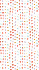 Cartoon Sea Creatures and Pterodactyls Pattern © yunanda