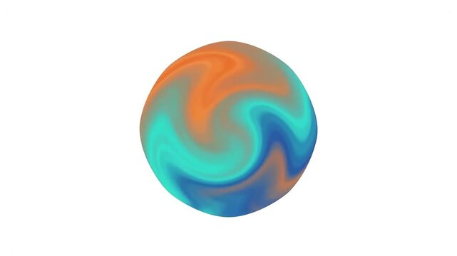 Liquid Gradient Shape Shifting and Multicolored Smooth Morphing Geometry Loop