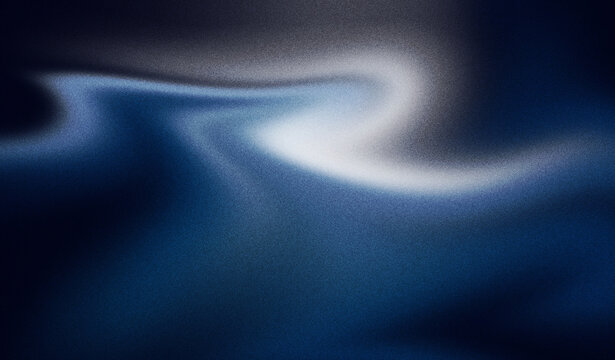 Abstract blue gradient background with soft white wave and flowing light creating calm atmospheric texture for modern design