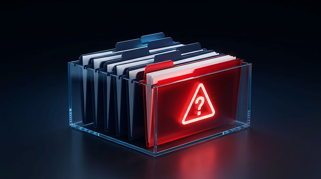 Data security risk and missing information conceptual concept in file system