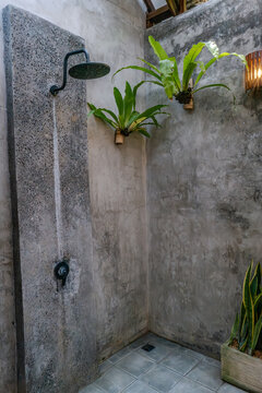 Tropical shower in Lombok Indonesia