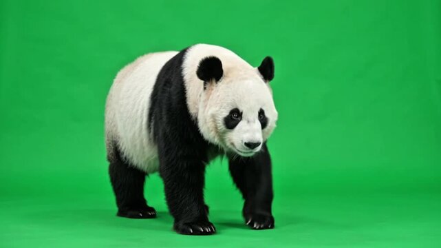 Panda in a green background 