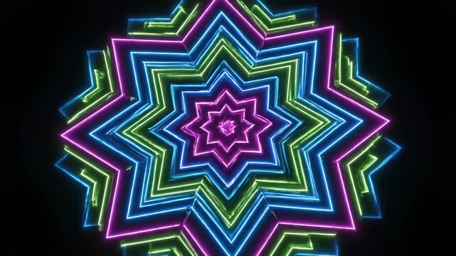 The Image Is A Digital Art Piece That Appears To Be A Kaleidoscope-like