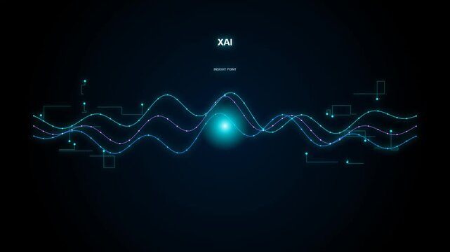 Abstract Xai Cybernetic Data Wave Seamless Motion Loop 4K