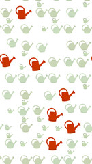Pattern of red and green watering cans © Alberto