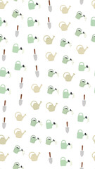 Watering cans and trowels pattern © Alberto