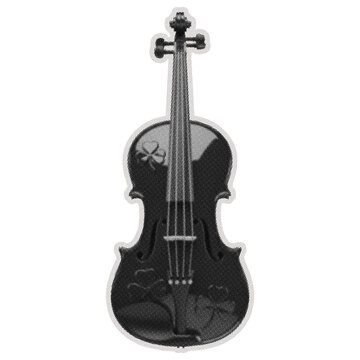 Vintage halftone of a classical violin, Pop art sticker style dot pattern texture isolated on a transparent background