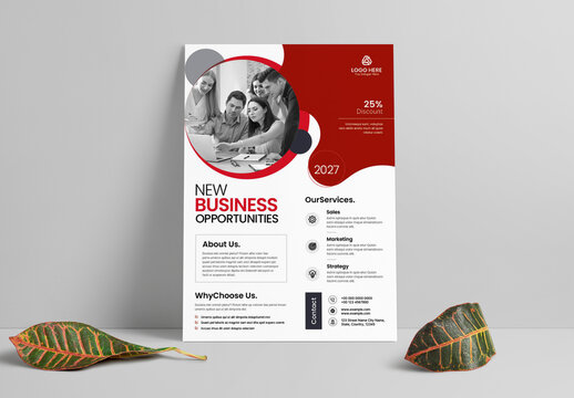 Abstract Colourful Business Flyer Templet