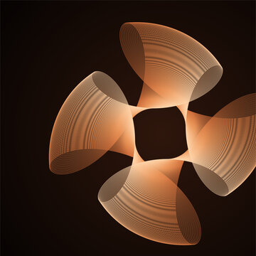Fondo abstracto de roset&oacute;n guilloche cobre sobre oscuro