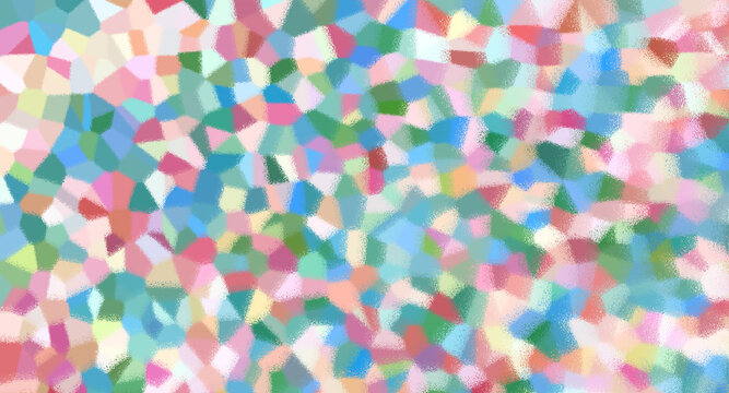  Colorful mosaic pattern background, pastel low poly geometric texture, abstract stained glass art for web design