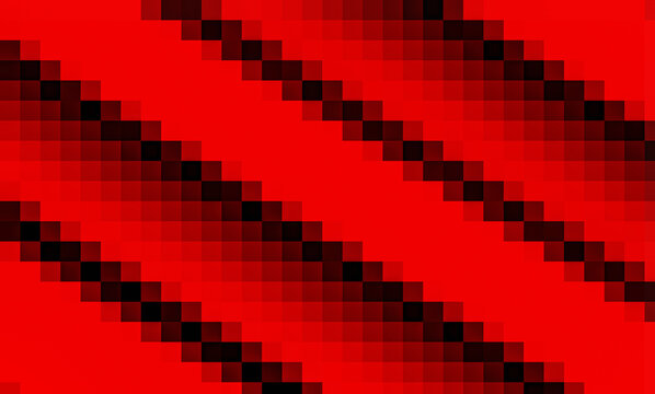 Red Pixel Art Background Pattern, Digital Abstract Mosaic Grid Texture, Geometric Pixelated Screen Backdrop