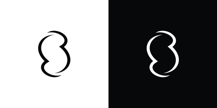 Simple and modern EB logo design