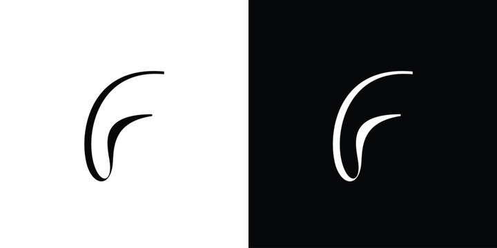 Simple and unique F logo design