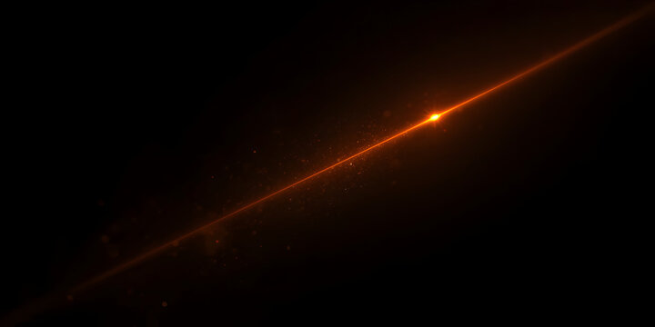 Golden Flare Diagonal Burst: A vibrant golden lens flare streaks diagonally across a dark background, creating a dynamic and energetic visual effect.