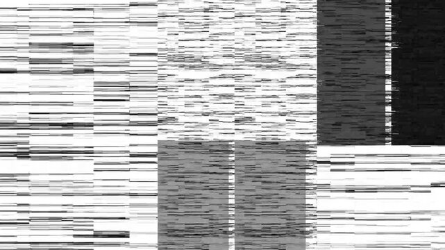 &bull; Digital Screen Glitch Distortion Overlay - 4K Cyberpunk Data Corruption Fractal Noise Texture on Black Background