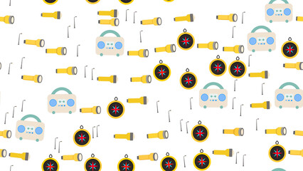 Seamless pattern of camping and adventure icons © jepter