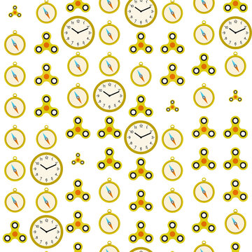 Pattern of Compasses and Fidget Spinners