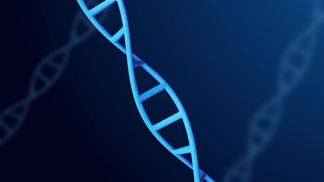 Science fiction DNA Animation Spinning on science background. Full Hd. 4K