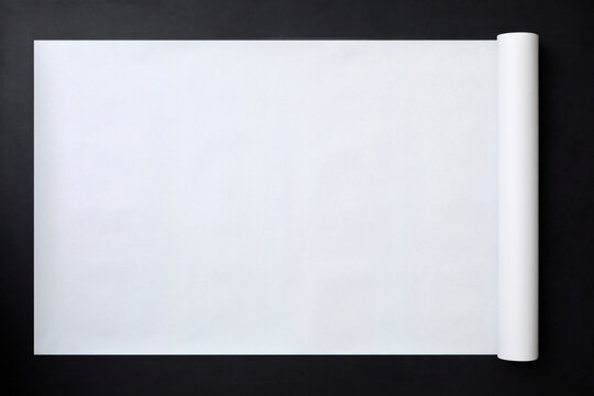 Blank banner paper on black background