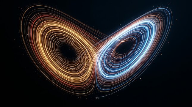 Abstract Lorenz Attractor Chaos Theory Mathematical Visualization