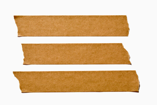 Strips of tape on white background
