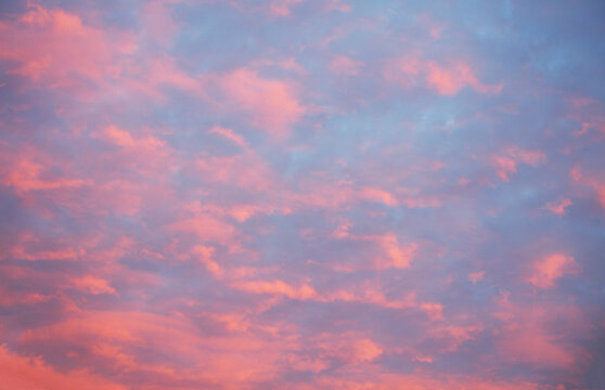 Red clouds at dramatic sunset, Only sky