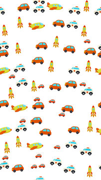 Cartoon Vehicles Pattern