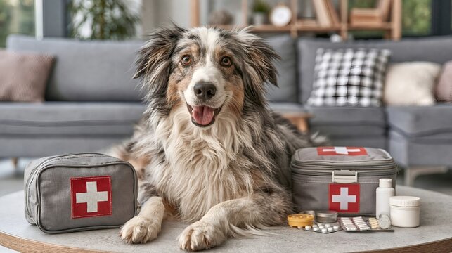 Pet First Aid Preparation Concept