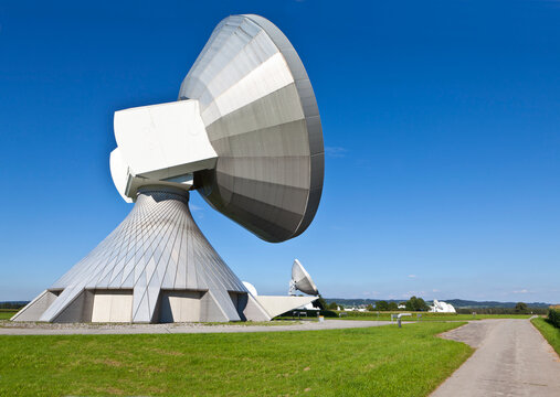 Germany, Bavaria, View of Satellite dishes