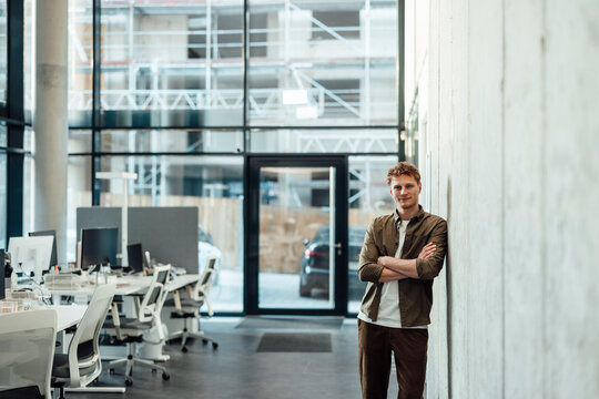 Businessman taking over a company in modern office architecture