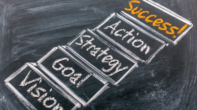 Steps to achieving business success through vision and strategy